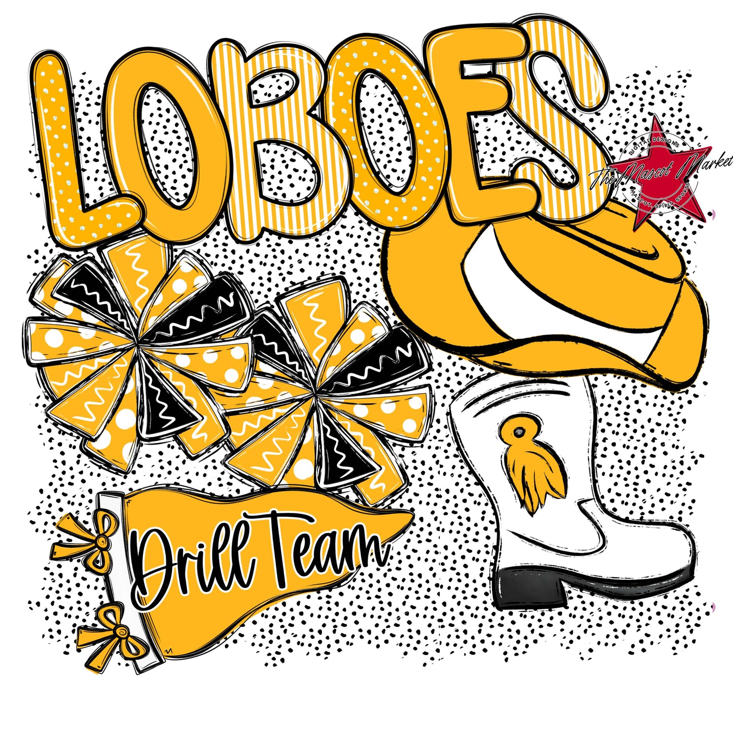 Loboes Drillteam Spirit-Yellow