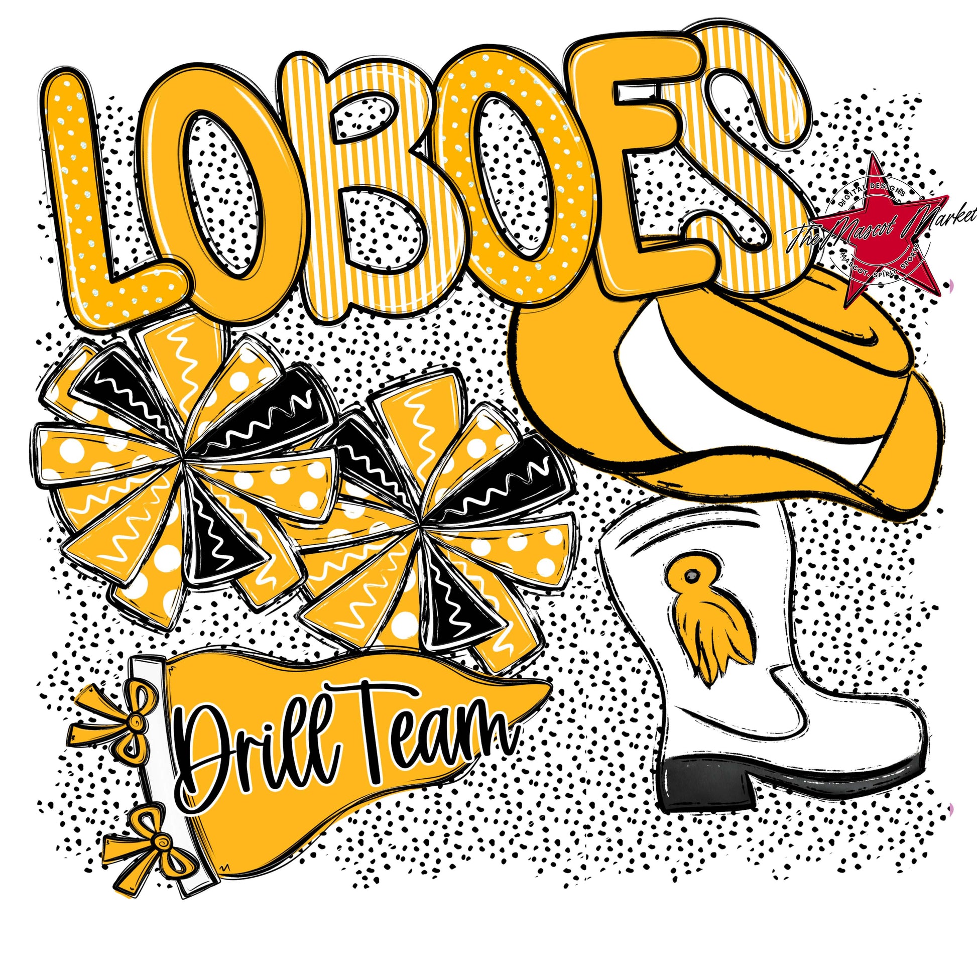 Loboes Drillteam Spirit-Yellow