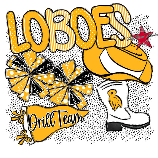 Loboes Drillteam Spirit-Yellow