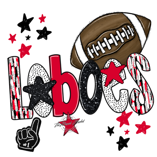Loboes Football Scrape-Red