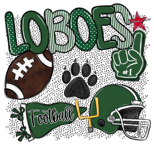 Loboes Football Spirit-Green
