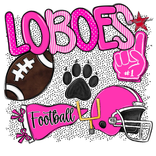 Loboes Football Spirit-Pink