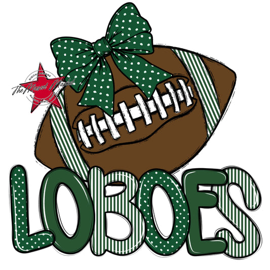 Loboes Football Spirit Design-Green