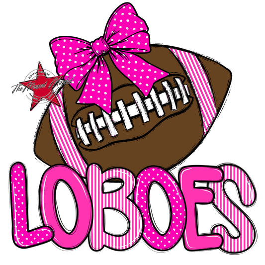 Loboes Football Spirit Design-Pink
