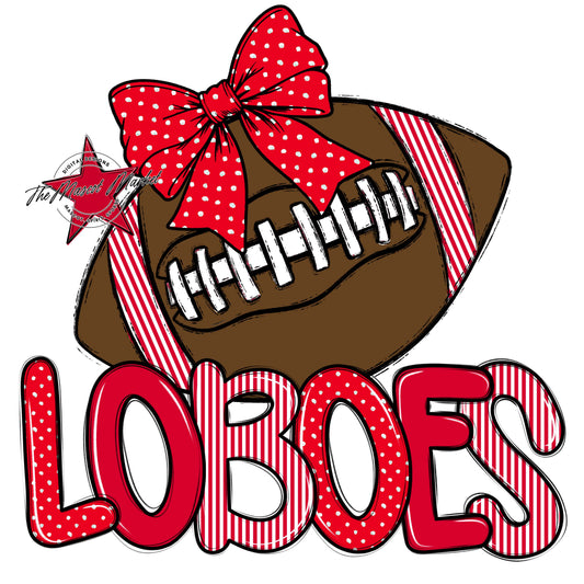 Loboes Football Spirit Design-Red