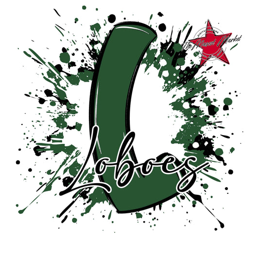 Loboes Mascot Splatter-Green
