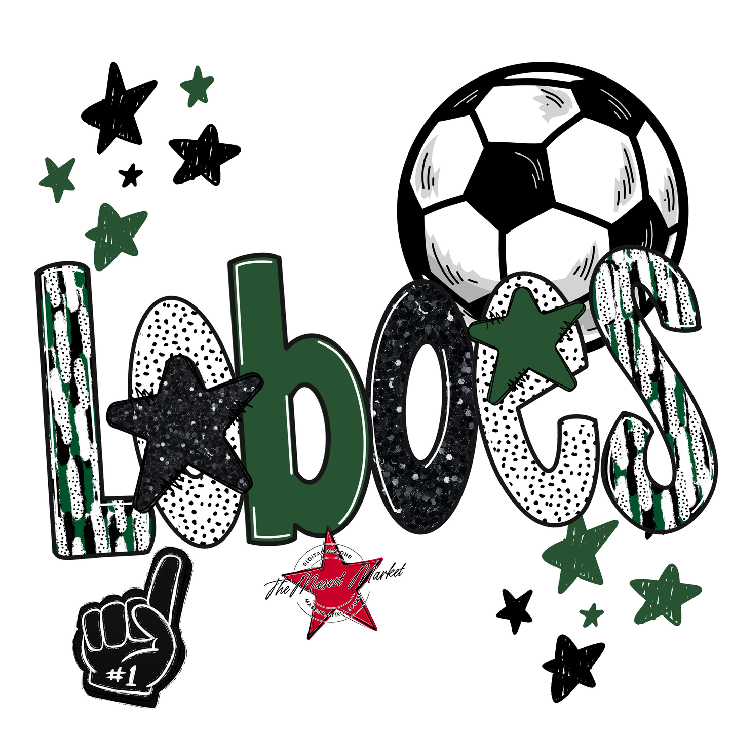 Loboes Soccer Scrape-Green