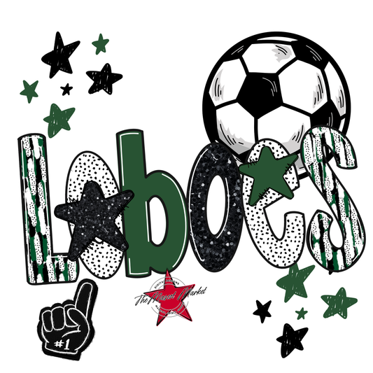 Loboes Soccer Scrape-Green
