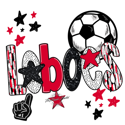 Loboes Soccer Scrape-Red