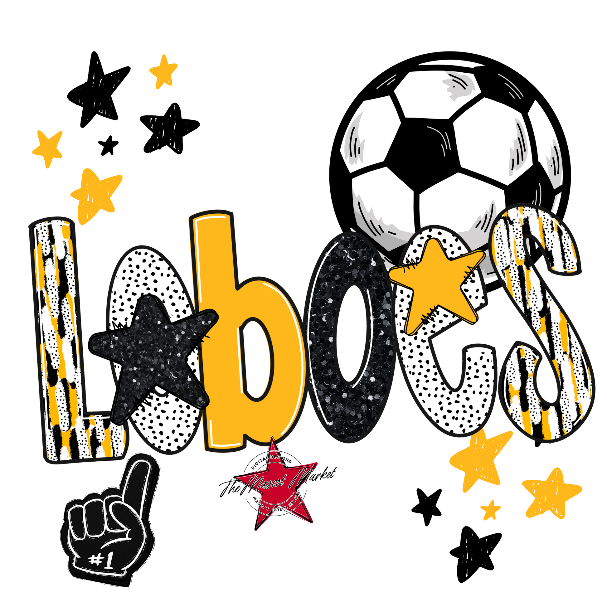 Loboes Soccer Scrape-Yellow