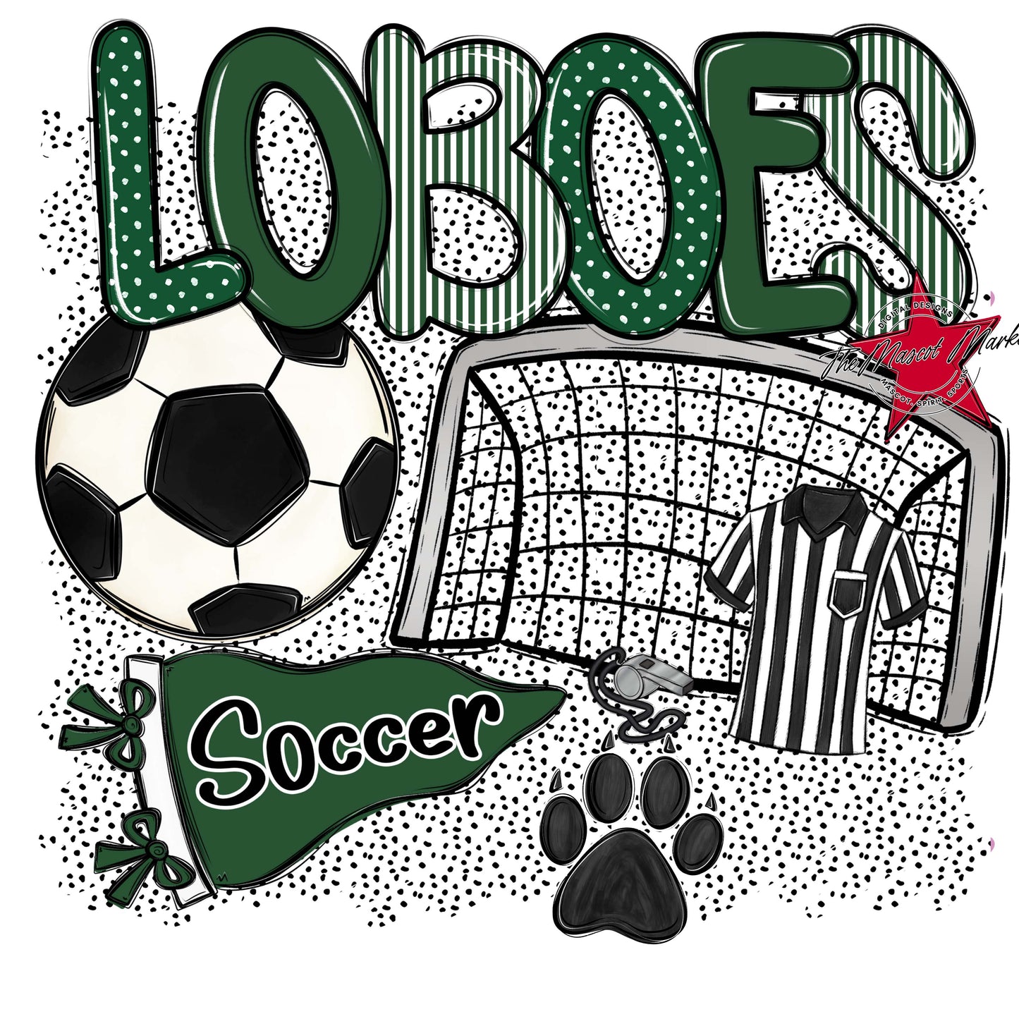 Loboes Soccer Spirit-Green