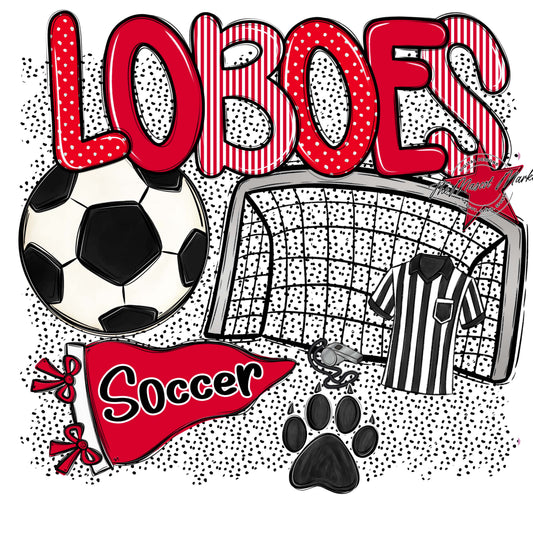 Loboes Soccer Spirit-Red