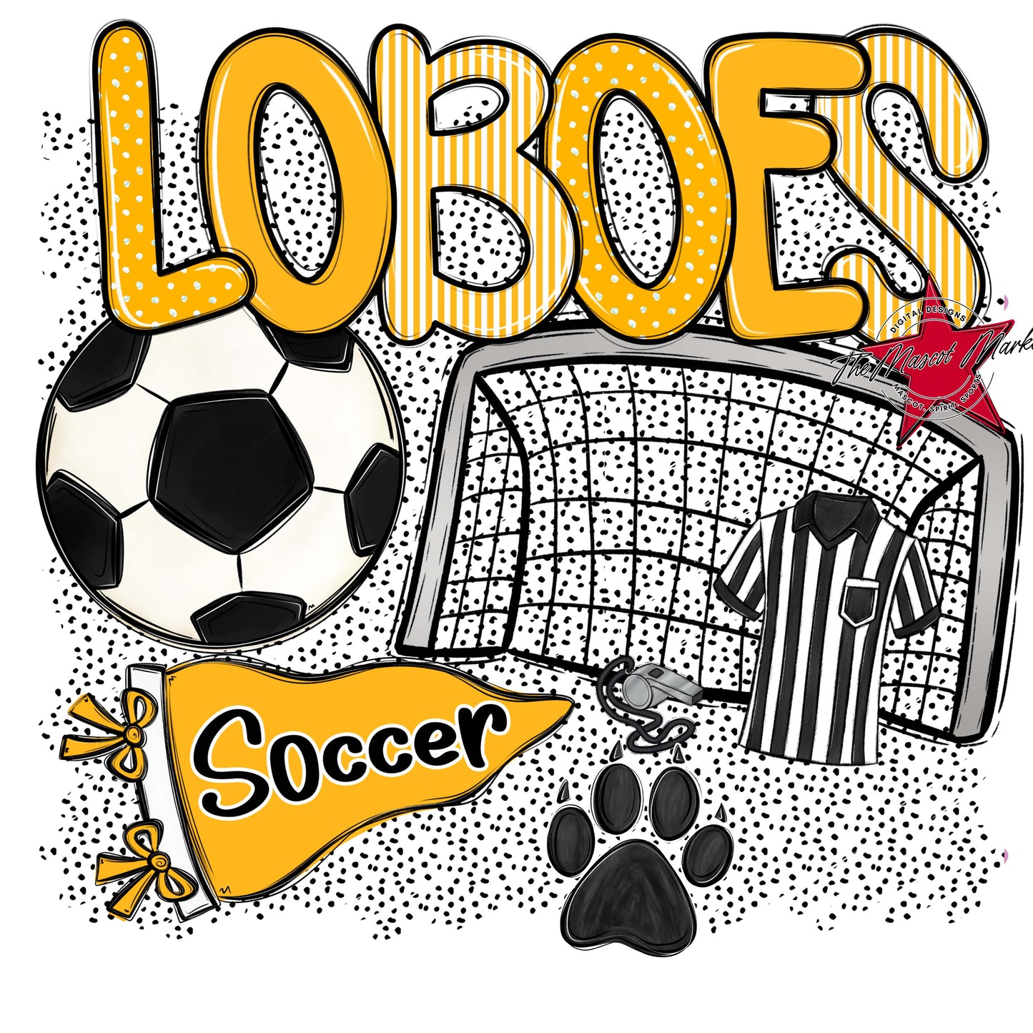 Loboes Soccer Spirit-Yellow