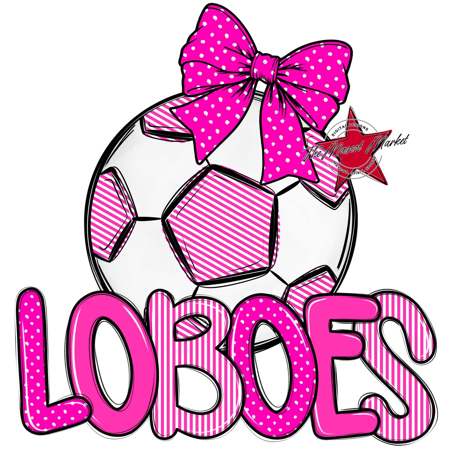 Loboes Soccer Spirit Design-Pink
