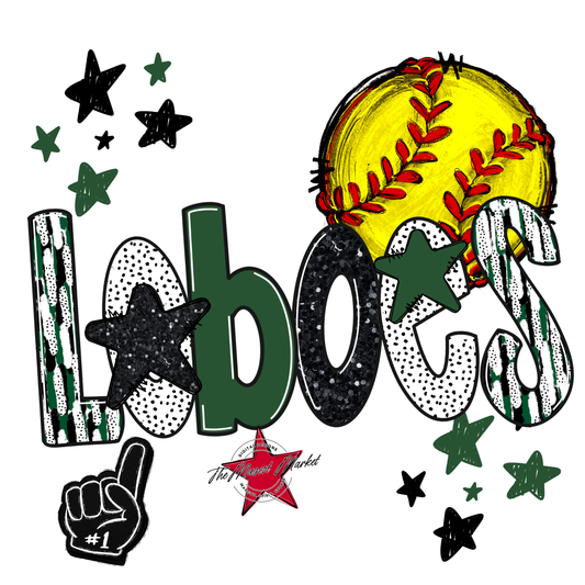 Loboes Softball Scrape-Green