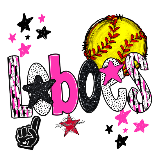 Loboes Softball Scrape-Pink
