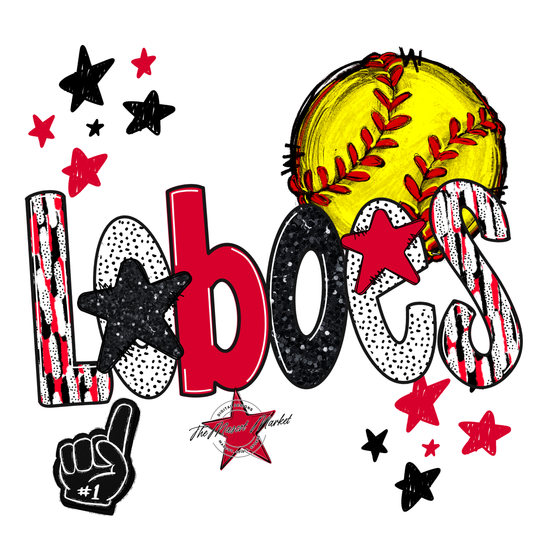 Loboes Softball Scrape-Red