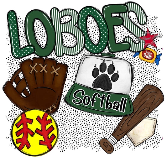 Loboes Softball Spirit-Green