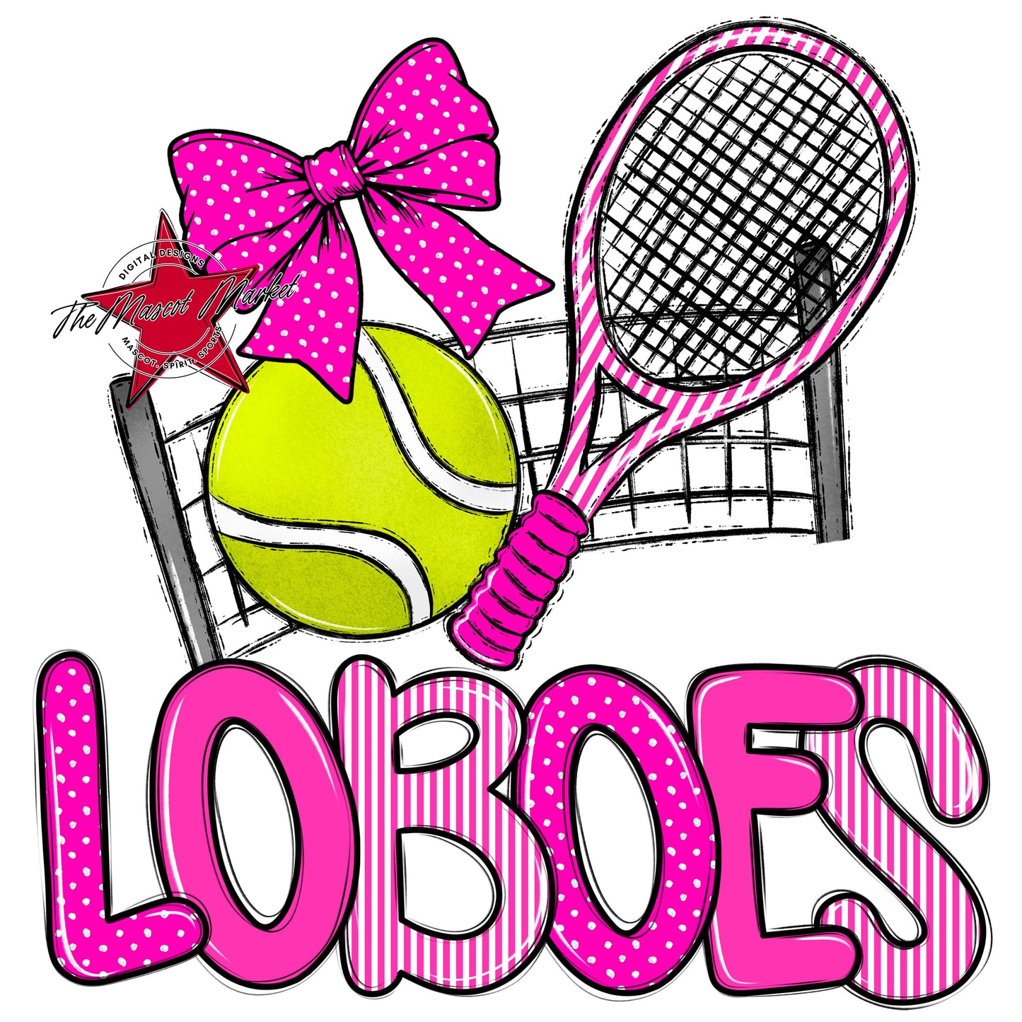 Loboes Tennis Spirit Design-Pink