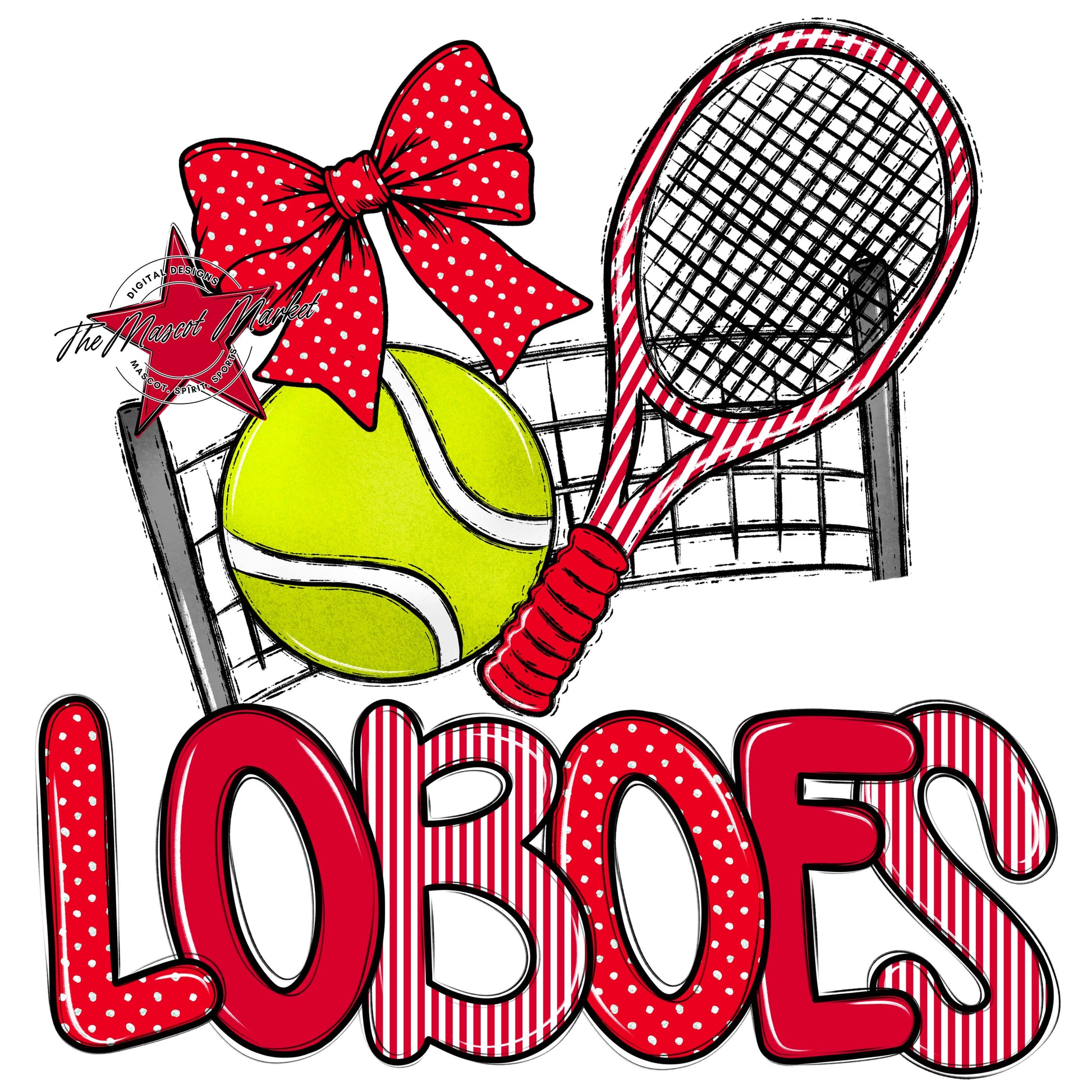Loboes Tennis Spirit Design-Red