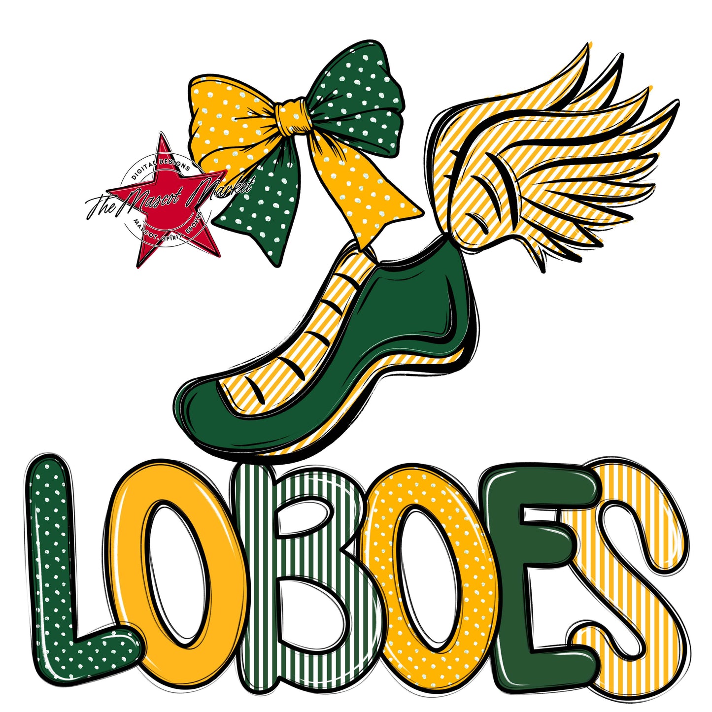 Loboes Track Spirit Design-Green & Yellow
