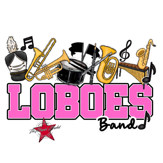 Loboes Varsity Band-Baby Pink
