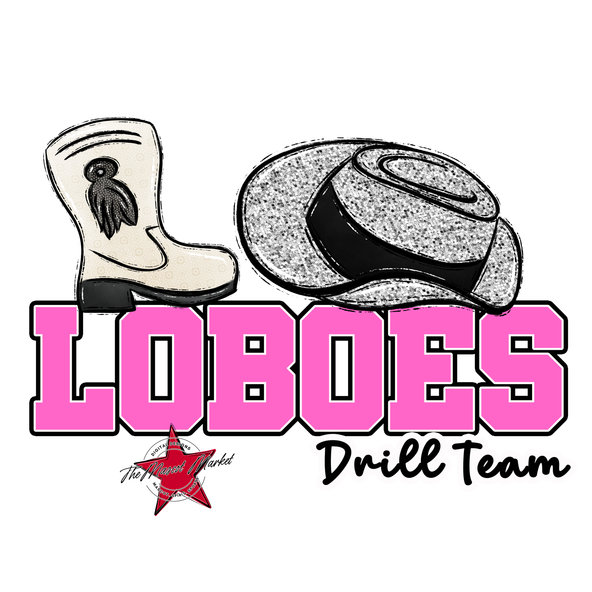 Loboes Varsity Drillteam-Baby Pink