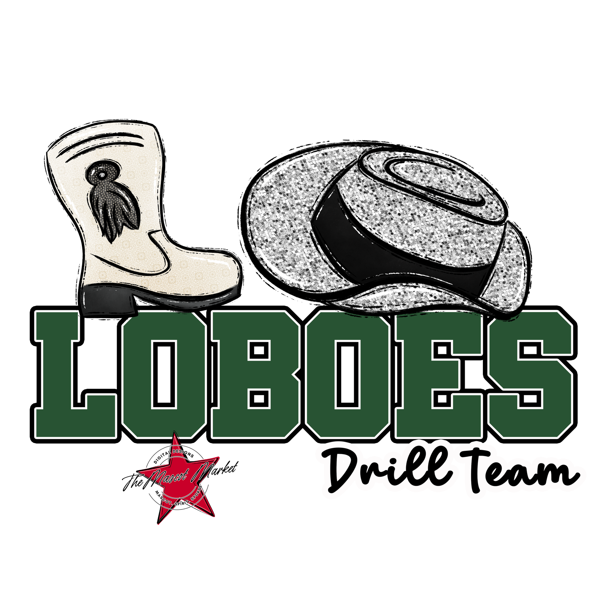Loboes Varsity Drillteam-Green