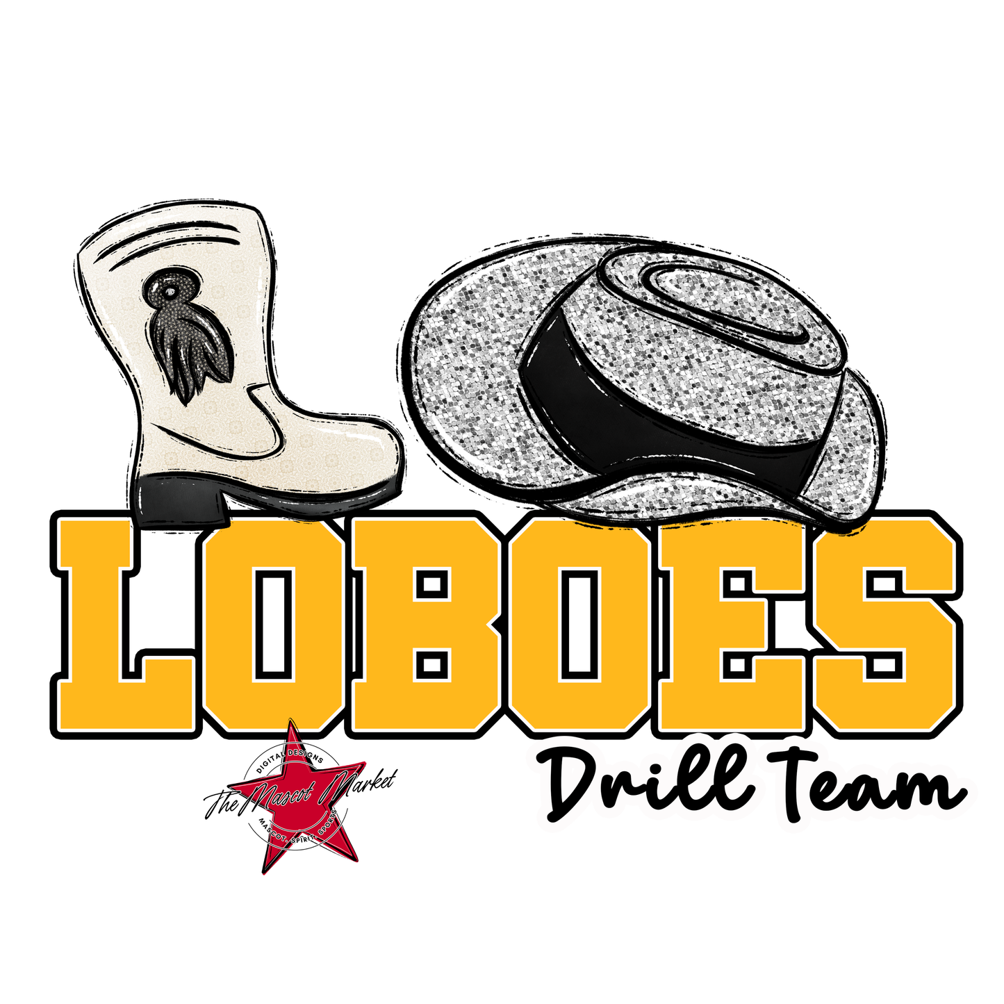 Loboes Varsity Drillteam-Yellow