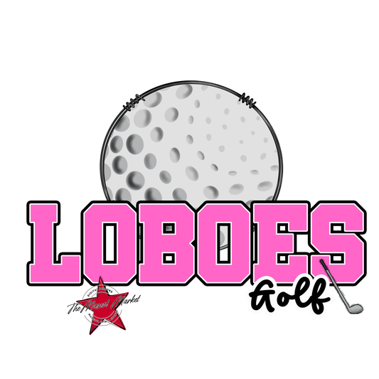 Loboes Varsity Golf-Baby Pink