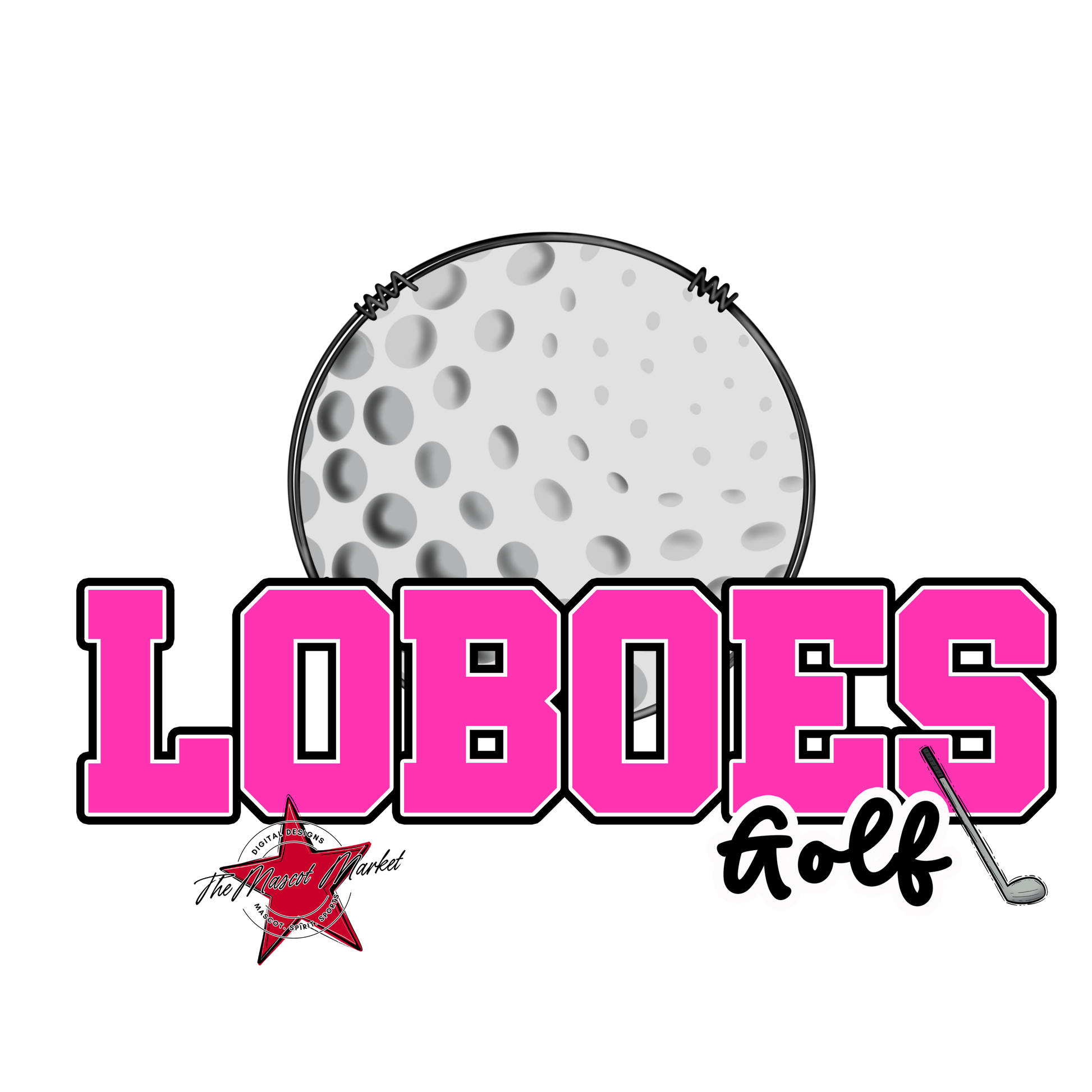 Loboes Varsity Golf-Pink