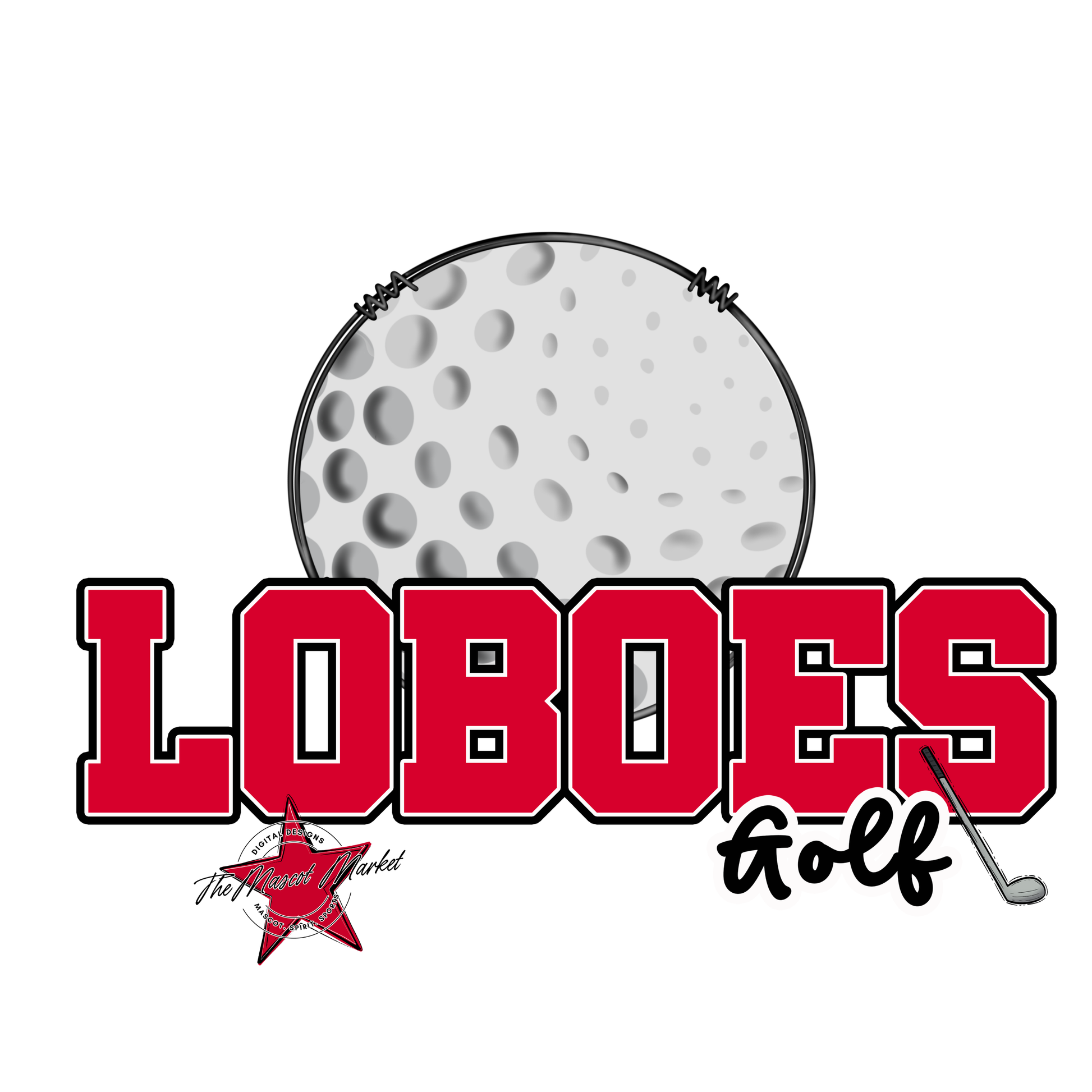 Loboes Varsity Golf-Red