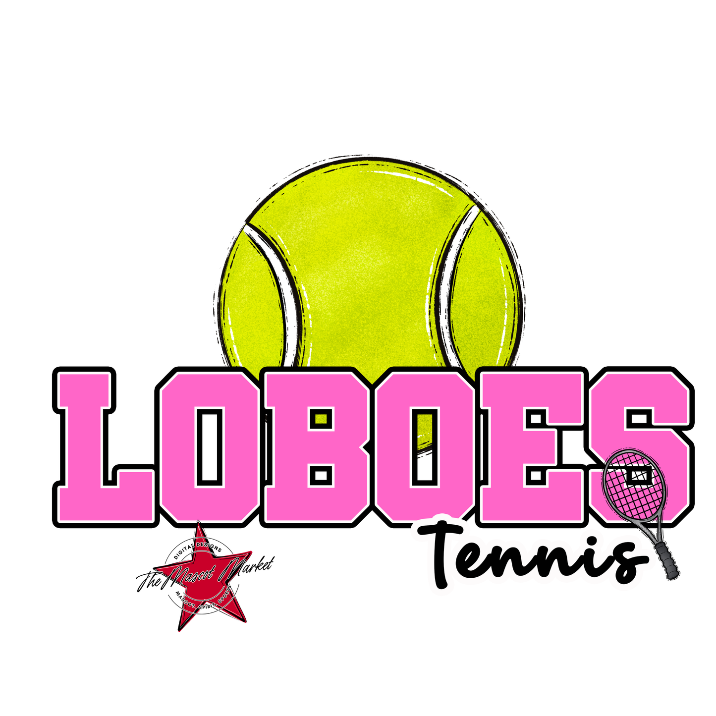 Loboes Varsity Tennis-Baby Pink
