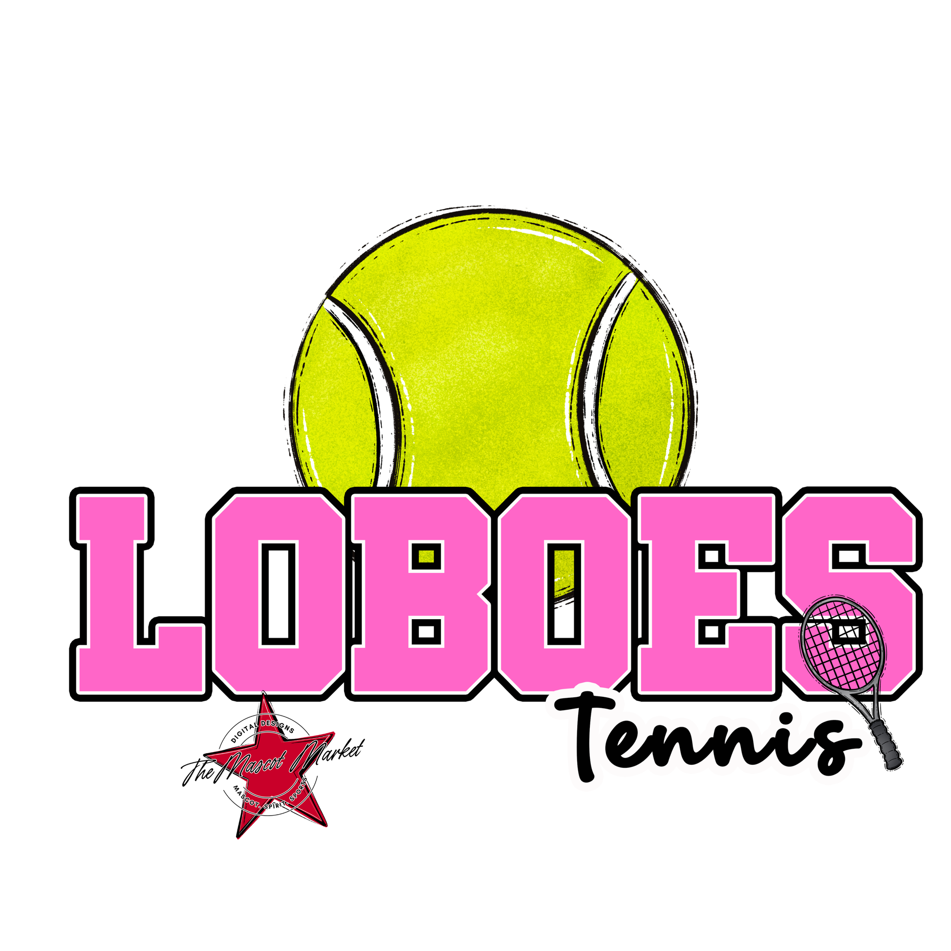 Loboes Varsity Tennis-Baby Pink