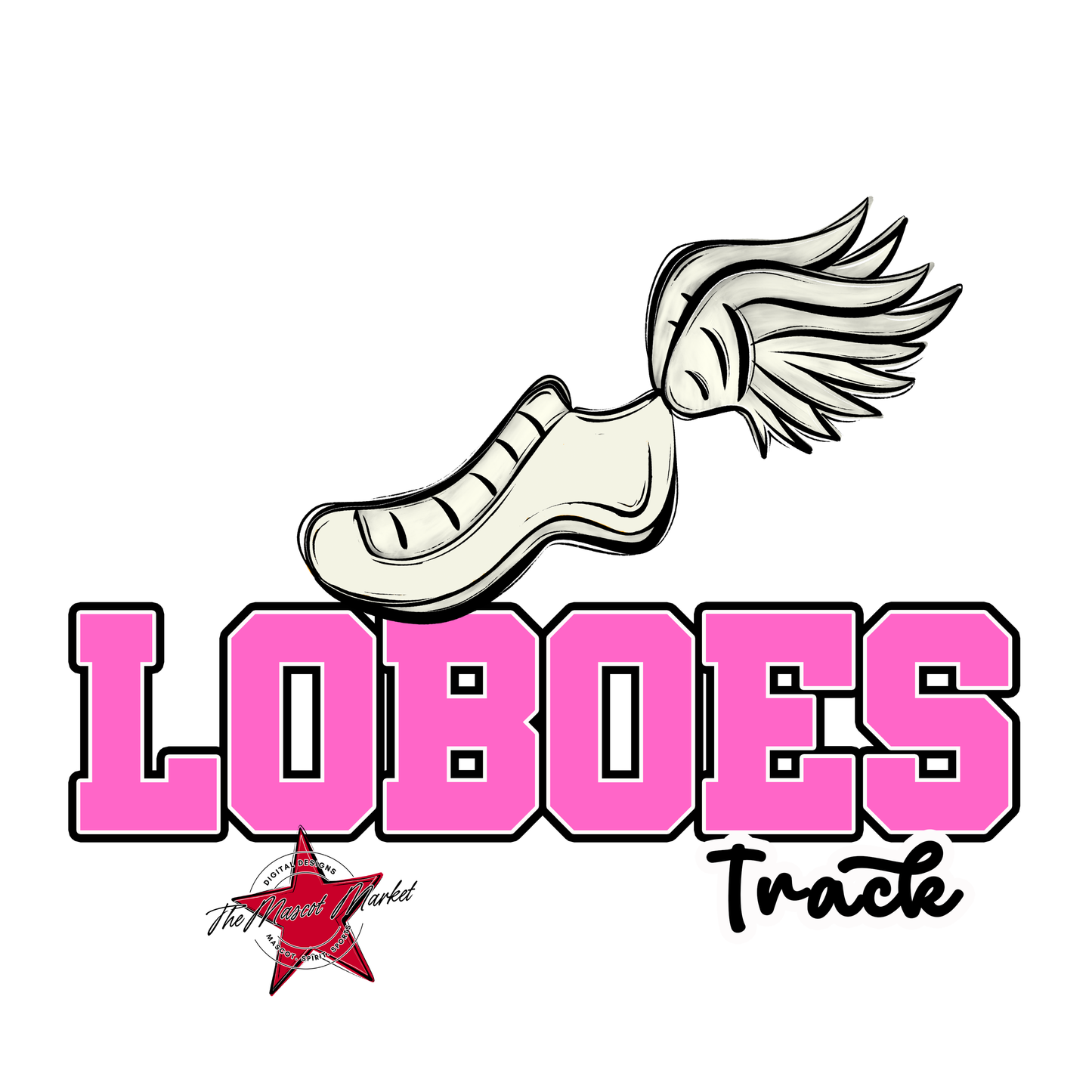 Loboes Varsity Track-Baby Pink