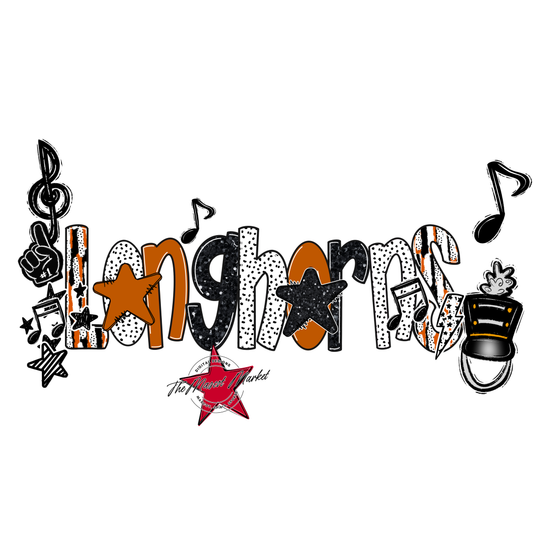 Longhorns Band Scrape-Burnt Orange