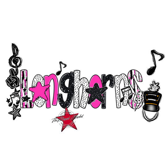 Longhorns Band Scrape-Pink
