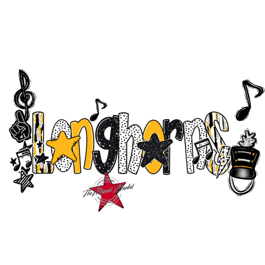 Longhorns Band Scrape-Yellow