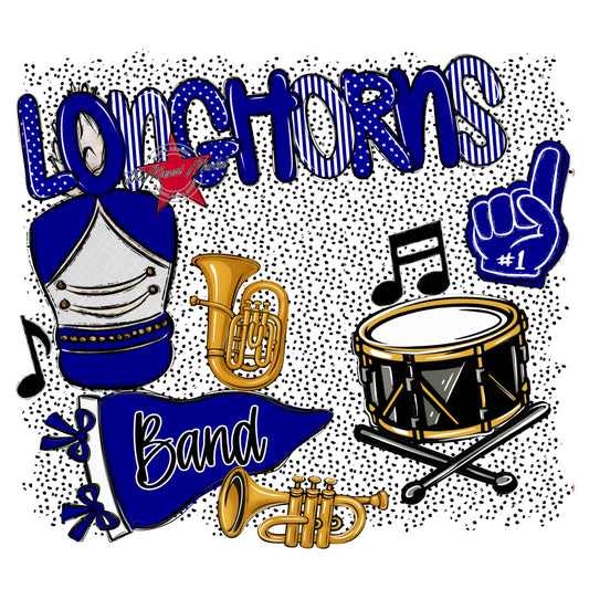 Longhorns Band Spirit-Blue