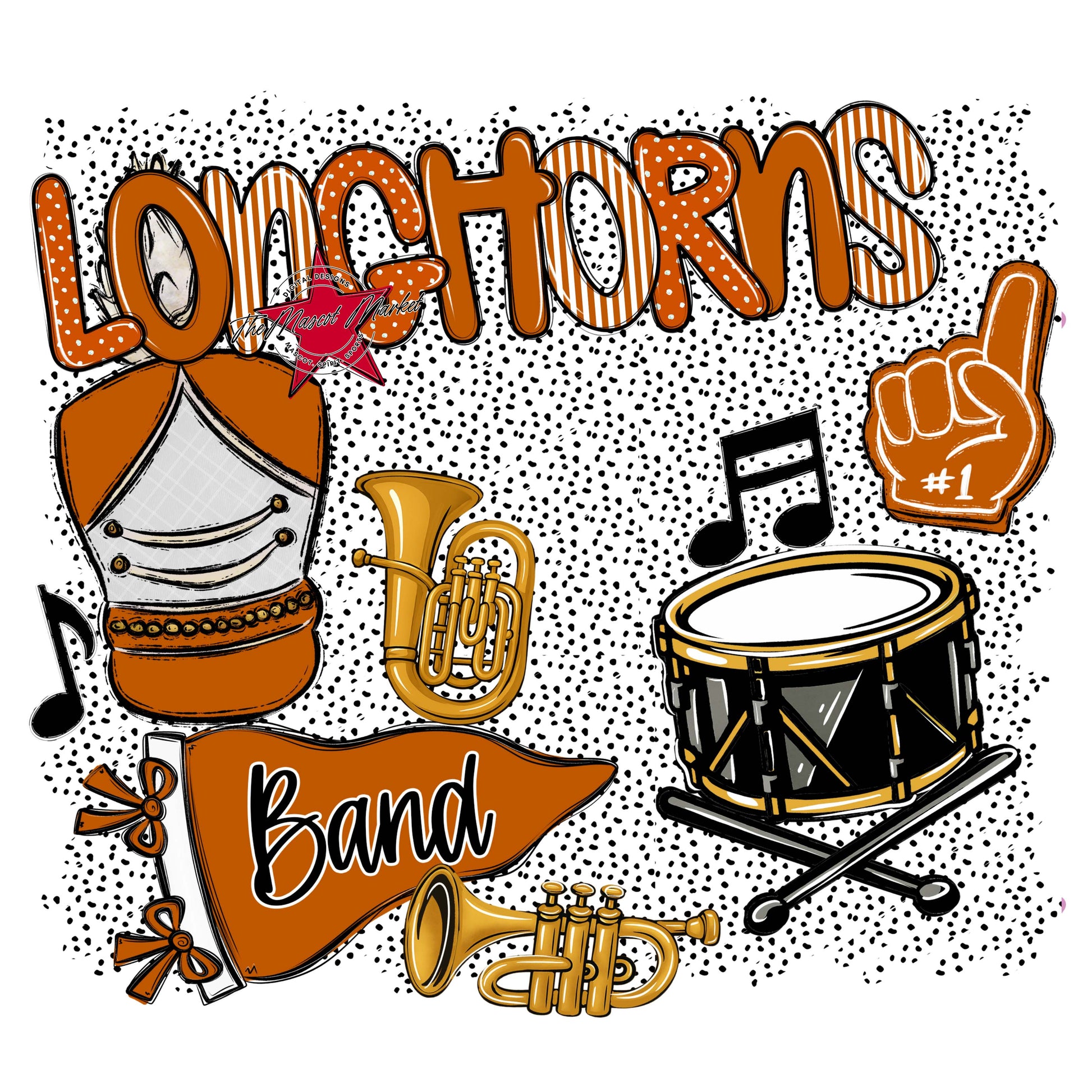 Longhorns Band Spirit-Burnt Orange