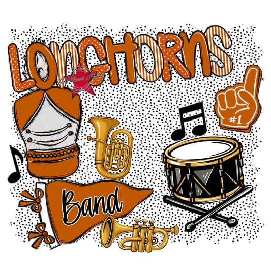 Longhorns Band Spirit-Burnt Orange