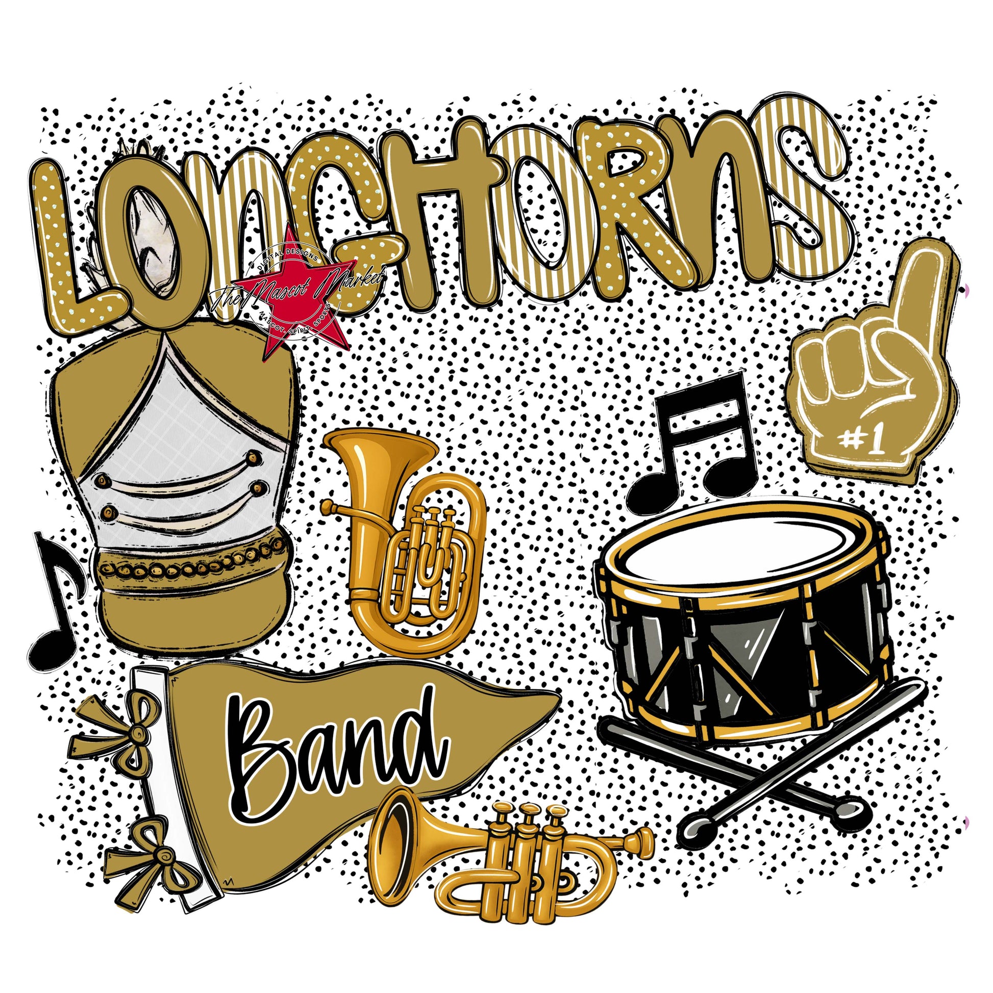 longhorns Band Spirit-Gold