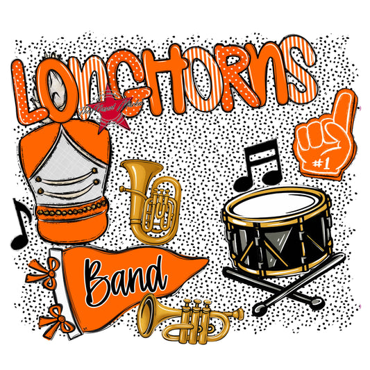 Longhorns Band Spirit-Orange