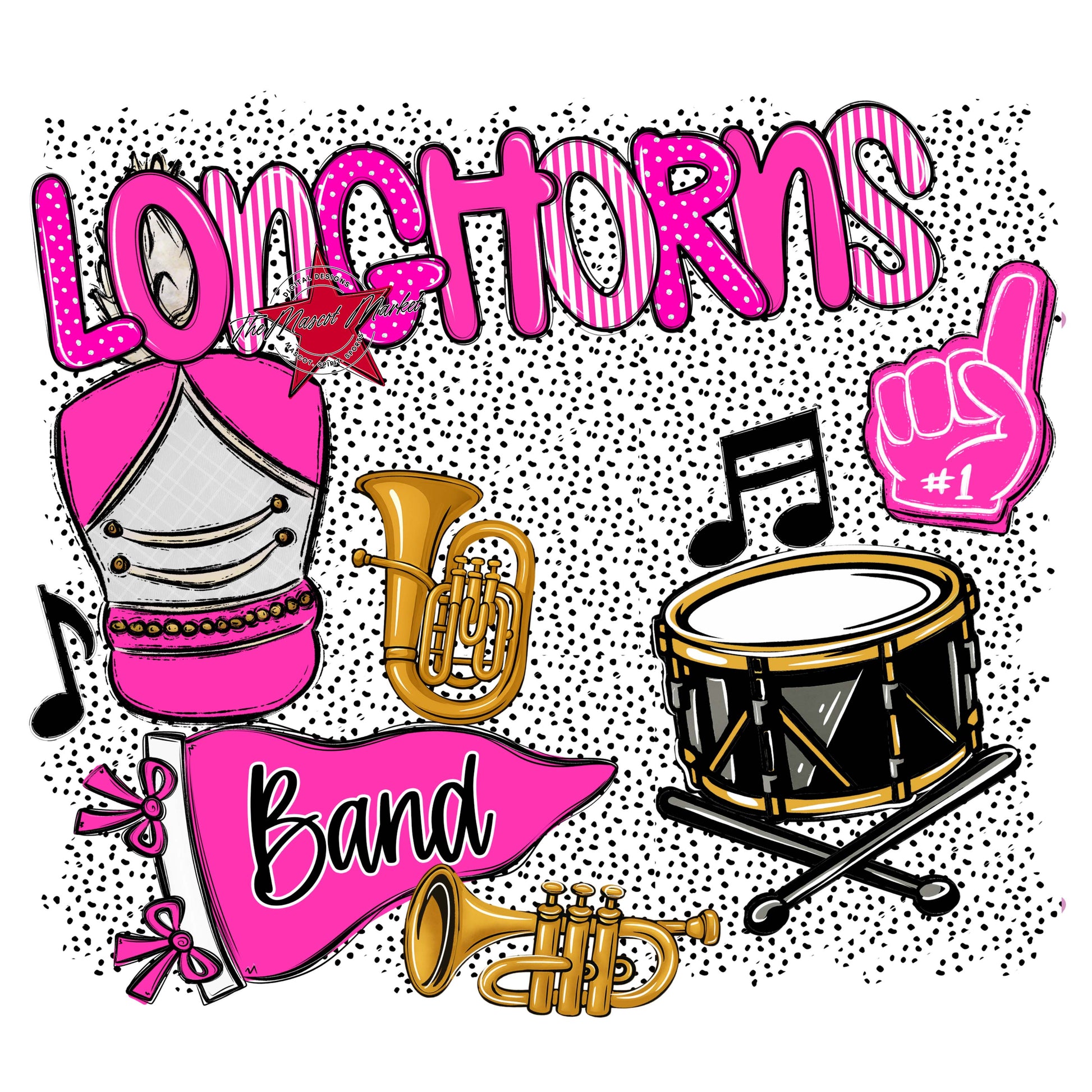 Longhorns Band Spirit-Pink