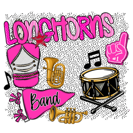Longhorns Band Spirit-Pink