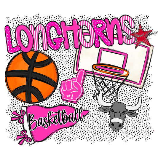 Longhorns Basketball Spirit-Pink