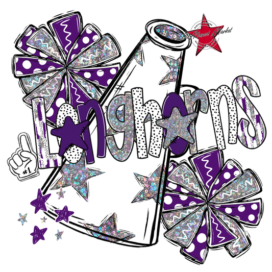 Longhorns Cheer Megaphone Scrape-Purple