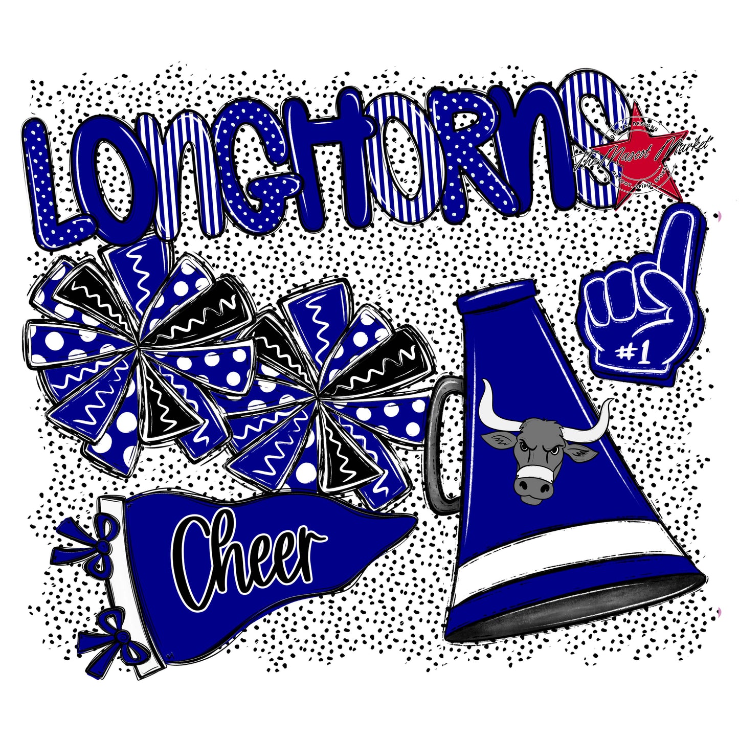 Longhorns Cheer Spirit-Blue