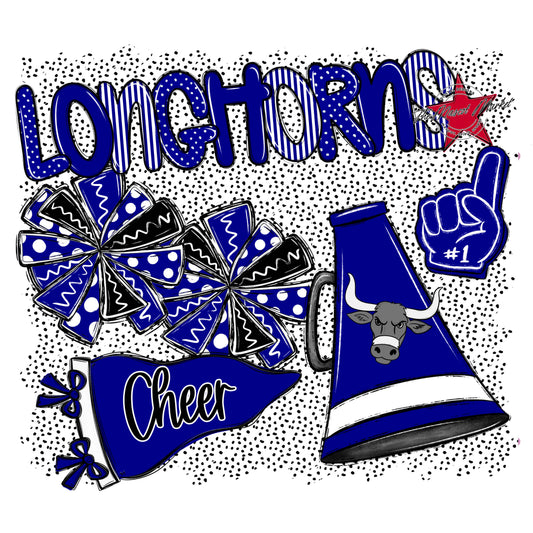 Longhorns Cheer Spirit-Blue