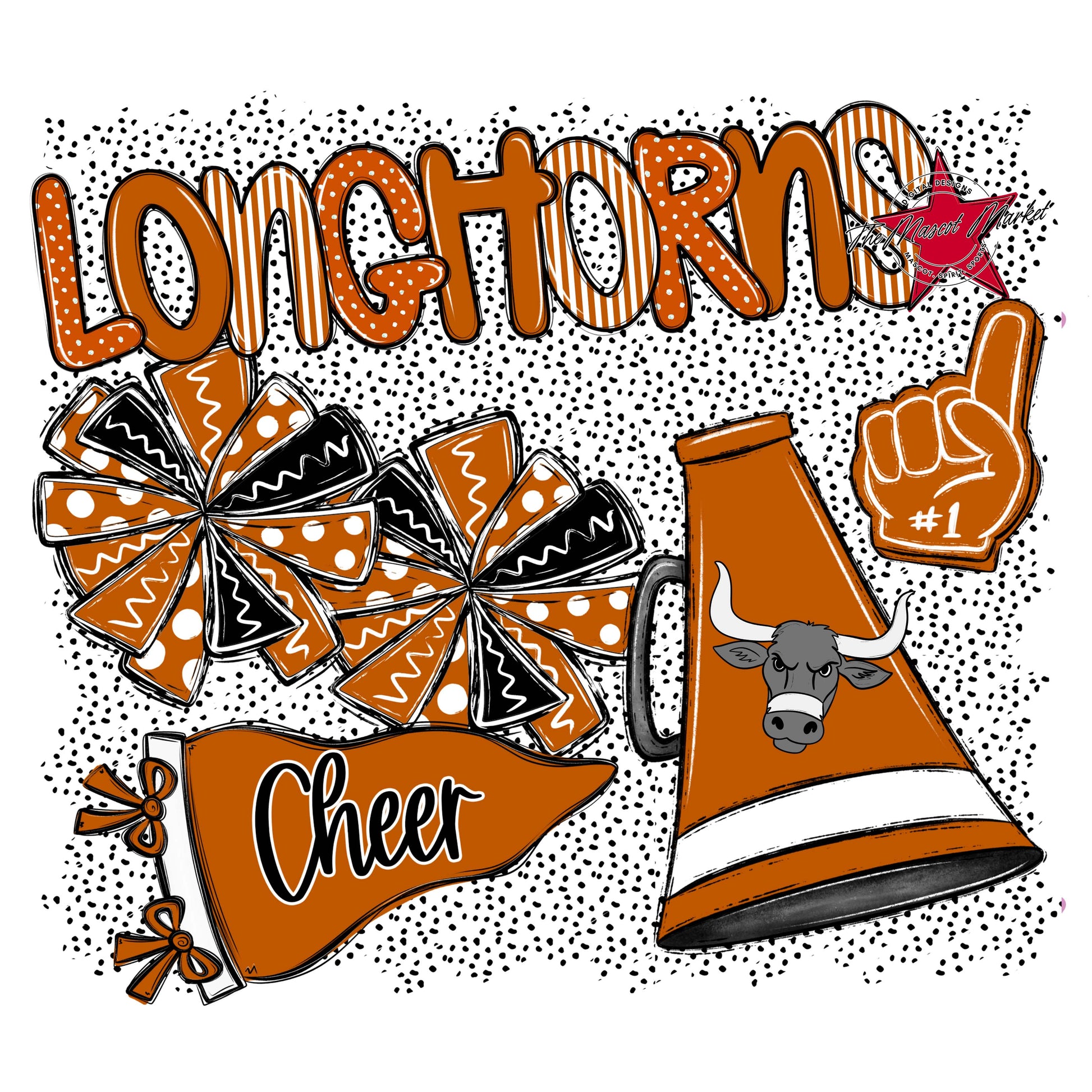 Longhorns Cheer Spirit-Burnt Orange